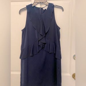 Size 4 flutter sleeveless short dress navy